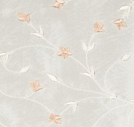 Vyšívaný taft drobný květinový vzor béžová/smetanová