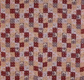 Jemný viskozový šifon motiv patchwork vínová