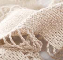 Efektní pletenina síť béžová