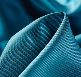 Podšívka keprové vazby šanžán modrá/hnědá