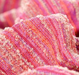 Látka Art Fabrics vlněné buklé růžová 