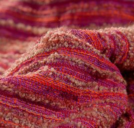 Látka Art Fabrics vlněné buklé růžová 