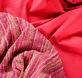 Látka Art Fabrics vlněné buklé růžová 