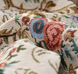 Dekorační tkanina gobelín květinový ornament 