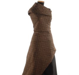 Žakárová tkanina Art Fabrics Medailon hnědozlatý