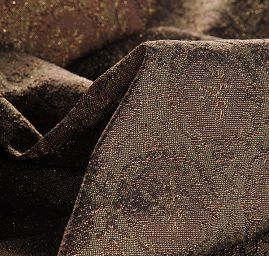 Žakárová tkanina Art Fabrics Medailon hnědozlatý