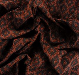 Replika historické látky Art Fabrics Medailon černohnědá