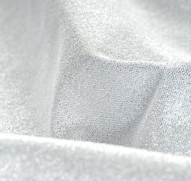 Lamé žakár bílostříbrný