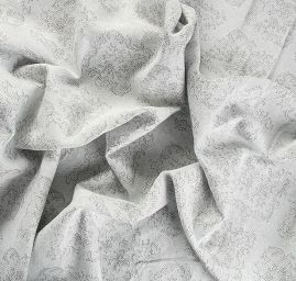 Replika historické látky Marlen Figaro šedá