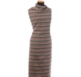 Llátka Art Fabrics vlna směs proužky lososová