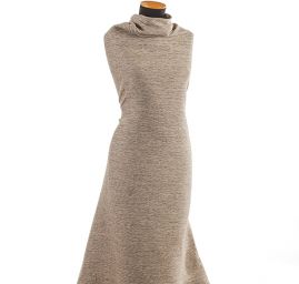 Kostýmová látka vlna směs melír hnědobéžový