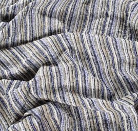 Látka Art Fabrics vlna směs proužky modrá/fialová