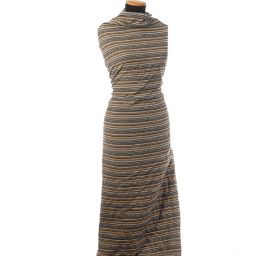 Látka Art Fabrics vlna směs proužky sv.hnědá