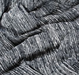 Látka Art Fabrics vlna směs buklé černá/bílá