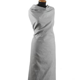 Lamé žakárová tkanina stříbrná