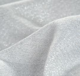 Lamé žakárová tkanina stříbrná