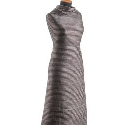 Len viskoza směs Art Fabrics proužek úzký červený