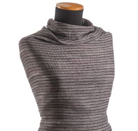 Len viskoza směs Art Fabrics proužek úzký fialový