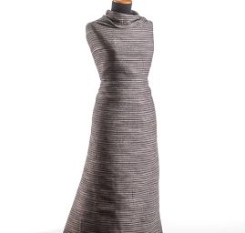 Len viskoza směs Art Fabrics proužek úzký fialový