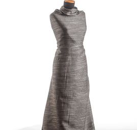 Len viskoza směs Art Fabrics proužek úzký fialový