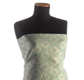 Replika historické látky Art Fabrics Medailon zelenozlatá