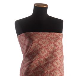 Replika histirické látky Art Fabrics Medailon červenozlatá