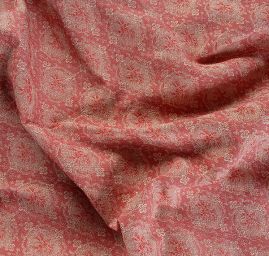 Replika histirické látky Art Fabrics Medailon červenozlatá