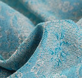 Replika historické látky Art Fabrics Medailon tyrkysovozlatá