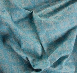 Replika historické látky Art Fabrics Medailon tyrkysovozlatá