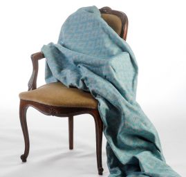 Replika historické látky Art Fabrics Medailon tyrkysovozlatá