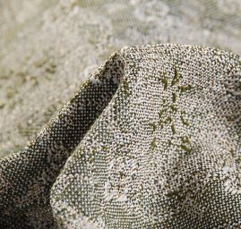 Replika historické látky Art Fabrics Medailon khaki/zlatá