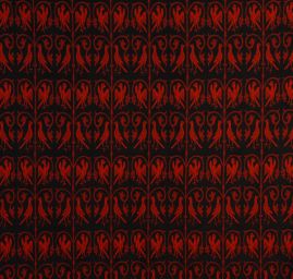 Replika historické tkaniny Arras červená/černá