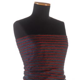 Žinylková látka vzor proužků široké červenomodrá