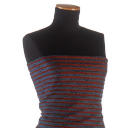 Žinylková látka vzor proužků široké modročervená