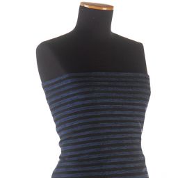 Žinylková látka vzor proužky široké modročerná