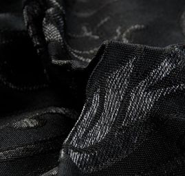 Replika historické tkaniny Arras stříbrná/temně modrá