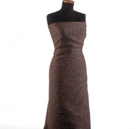 Kostýmová látka Art Fabrics tvíd moaré hnědobílá