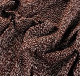 Kostýmová látka Art Fabrics tvíd moaré hnědobílá