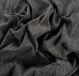 Kostýmová látka Art Fabrics tvíd moaré šedobílá