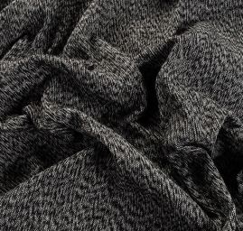 Kostýmová látka Art Fabrics moaré bíločerný melír