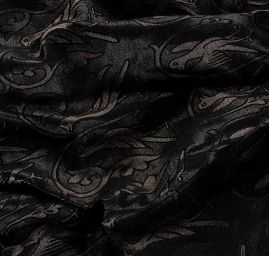 Replika historické tkaniny Arras hnědošedá/tm. šedá