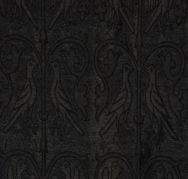 Replika historické tkaniny Arras šedostříbrná/khaki