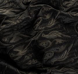 Replika historické tkaniny Arras khaki/tm. šedá