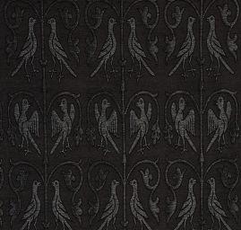 Replika historické tkaniny Arras šedostříbrná/tm. šedá