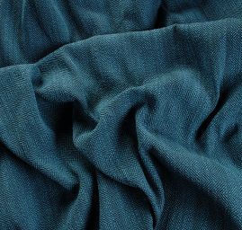 Kostýmová látka vzor rybí kost Art Fabrics modročerná