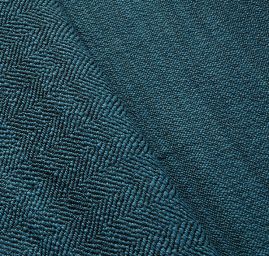 Kostýmová látka vzor rybí kost Art Fabrics modročerná