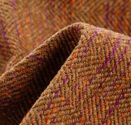 Tvíd rybí kost Art Fabrics světle hnědý melír 