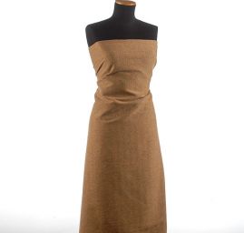 Tvíd rybí kost Art Fabrics žlutooranžový melír