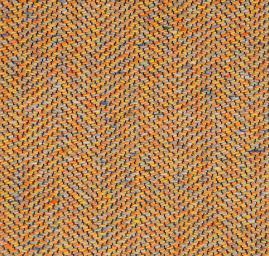 Tvíd rybí kost Art Fabrics žlutooranžový melír