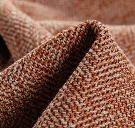 Kostýmová látka vzor rybí kost Art Fabrics hnědá